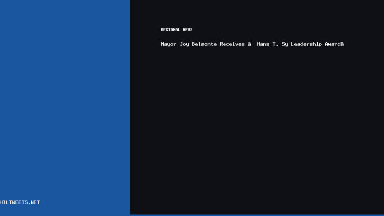 Mayor Joy Belmonte — Mayor Joy Belmonte Receives “Hans T. Sy Leadership | PhilTweets