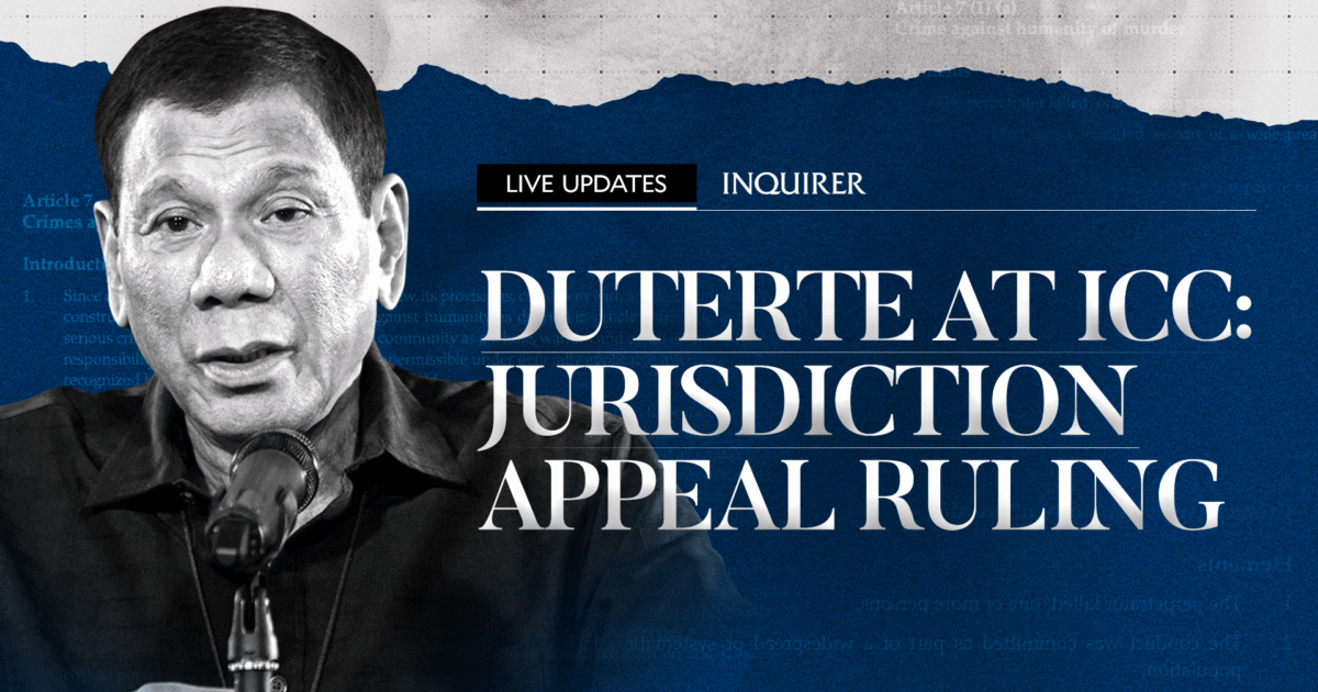 Live Updates Icc — LIVE UPDATES: ICC rules on jurisdiction over Duterte | PhilTweets