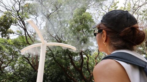 Outdoor Misting System — Outdoor Misting System on Quezon Memorial Circle | PhilTweets