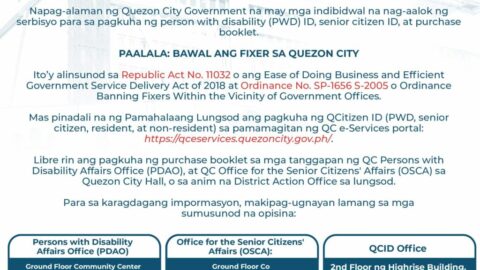 Public Service Bawal — Public Service Advisory: Bawal ang fixer sa Quezon | PhilTweets