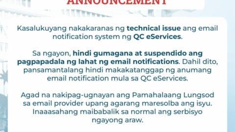 Public Service E-services — Public Service Announcement: QC E-Services Email Notification Technical | PhilTweets