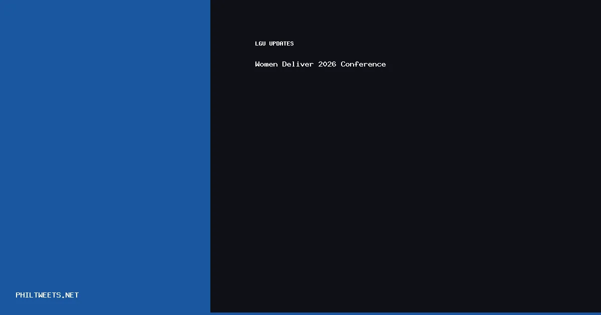 Women Deliver 2026 — Women Deliver 2026 Conference | PhilTweets