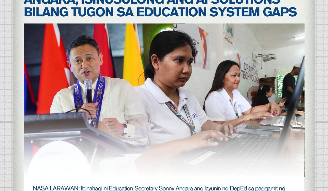 Angara Isinusulong Ang — Angara, isinusulong ang AI solutions bilang tugon sa | PhilTweets