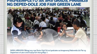 Pag-eempleyo Shs Grads — Pag-eempleyo sa SHS grads, pinabilis ng DepEd-DOLE Job | PhilTweets